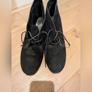 Aldo Black Suede Heeled Boots